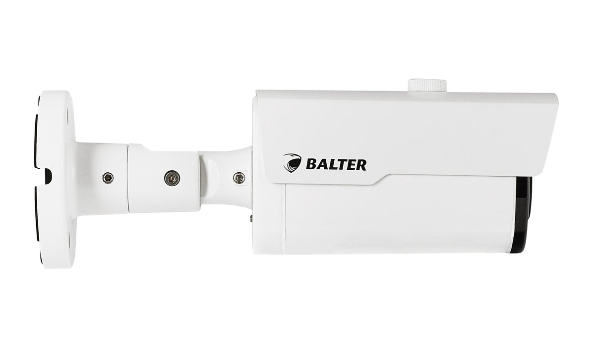 BALTER 5.0MP EXIR TVI / CVI / AHD / CVBS Außenkamera, 2.8-12mm Motorzoom, Autofokus, Nachtsicht 40m, 2560x1944p, Smart-IR, 12