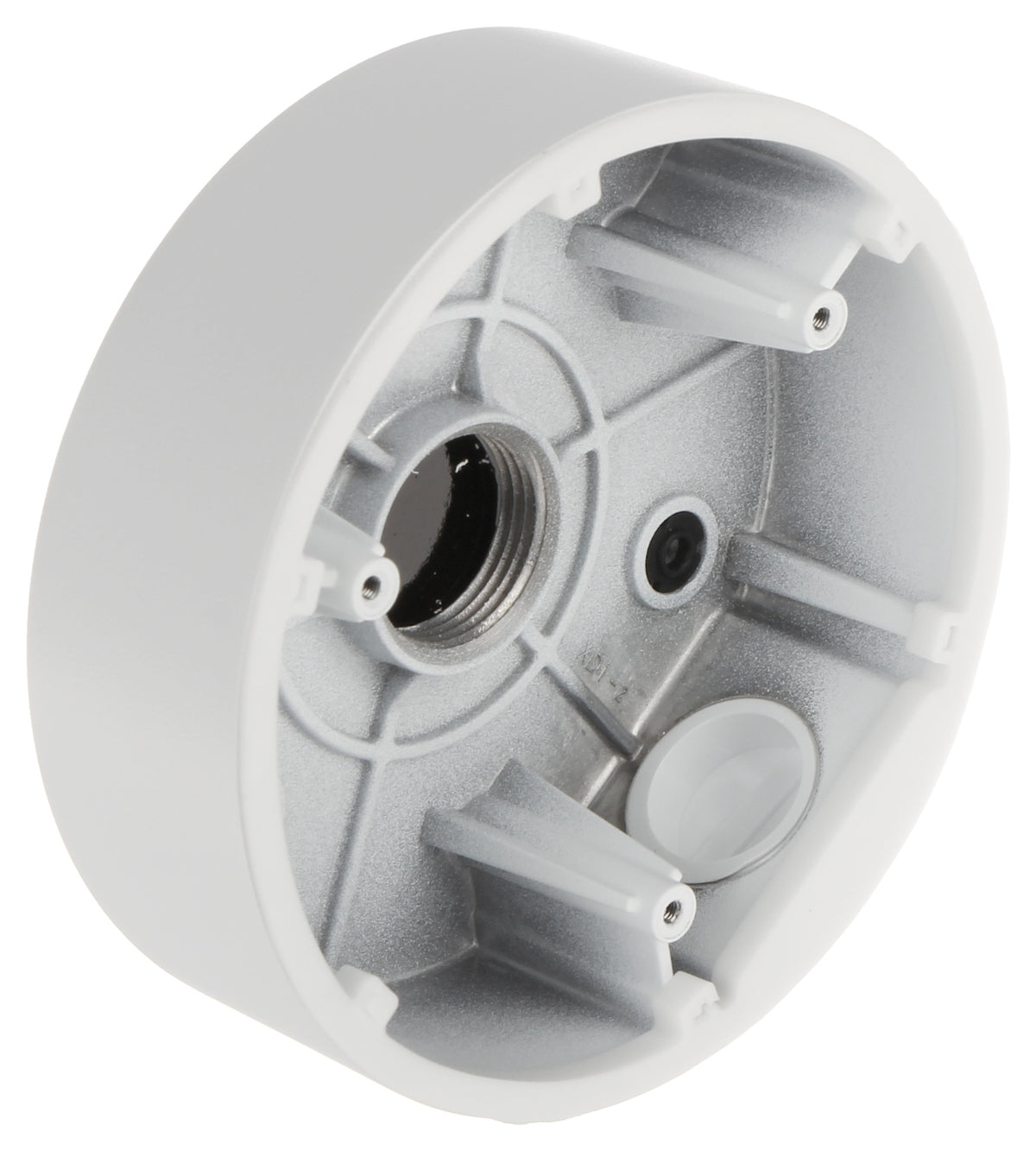 BALTER X Anschlussdose / Junction Box für ECO mini Eyeball Kameras mit Fixbrennweite, D117 x 36 mm, Aluminium, Weiß – BCC-A2