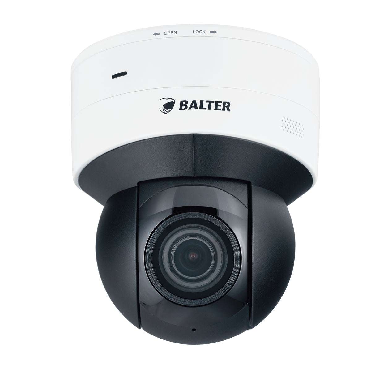 BALTER X ECO IR Mini-PTZ Netzwerk Dome-Kamera mit 5.0 MP, 5× Zoom, 2880×1620, Nachtsicht 30 m, WDR 120 dB, Ultra H.265, VCA,