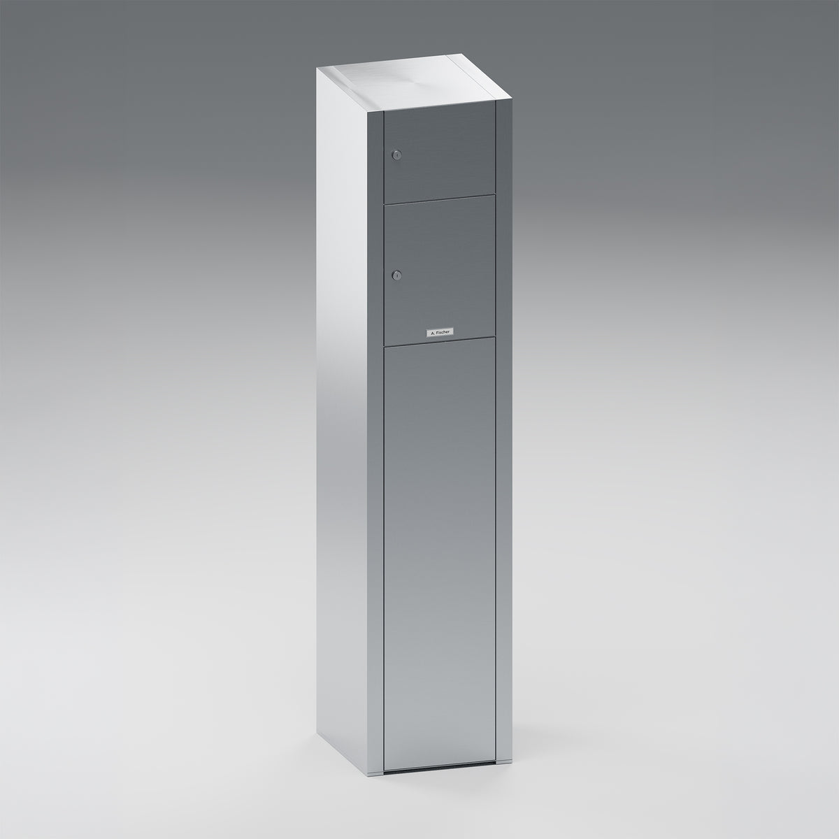 BALTER Standbriefkasten geschlossen für 1 Einheit, integrierte EVO-HD-PRO-Module: Kameramodul und Audiomodul mit 1 Ruftaste,