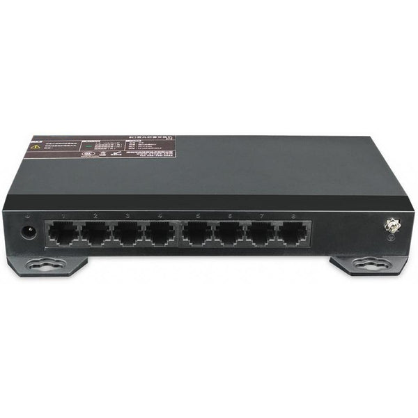8x Port Netzwerk Gigabit Switch, 16Gbps Kapazität, Unmanaged, CCTV-Modus, geschirmte RJ-45 Ports, Lüfterloses Metallgehäuse –