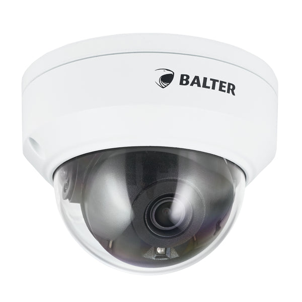 BALTER X ECO Vandalensichere IP Dome-Kamera mit 8.0MP, 2.8mm, Nachtsicht 30m, WDR 120dB, VCA, Privatzonen, PoE/12V DC, IK10, 