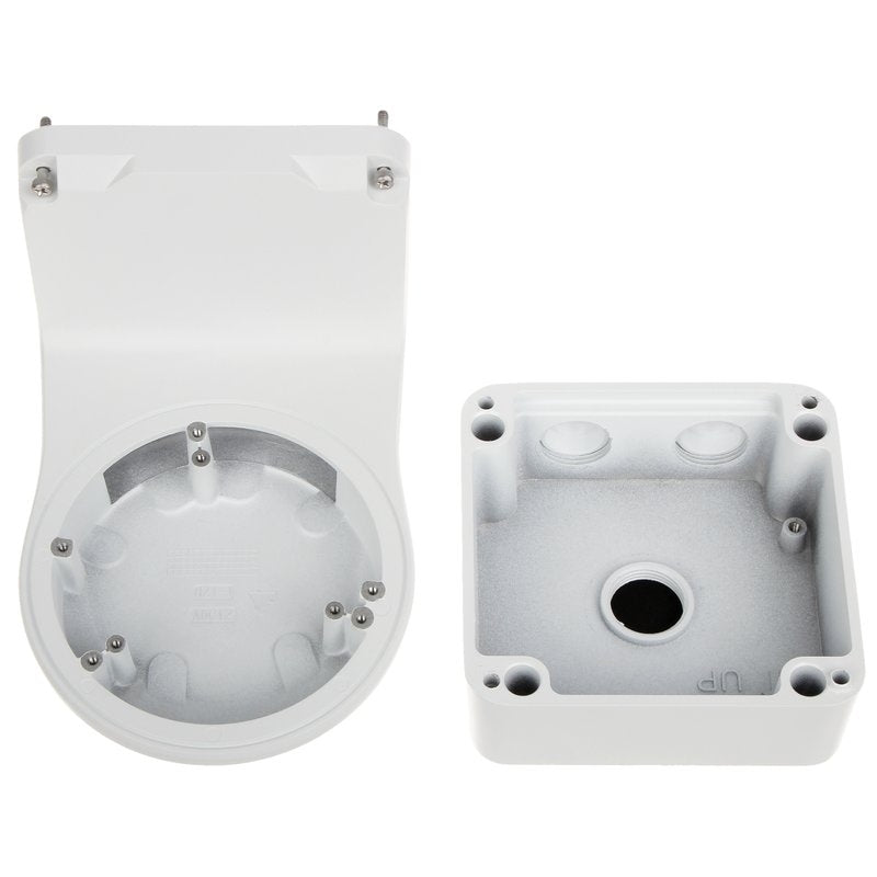 BALTER X Wandhalterung mit Anschlussdose / Junction Box für mini Dome-Kameras, Aluminium, Weiß – BCC-A03WMJB