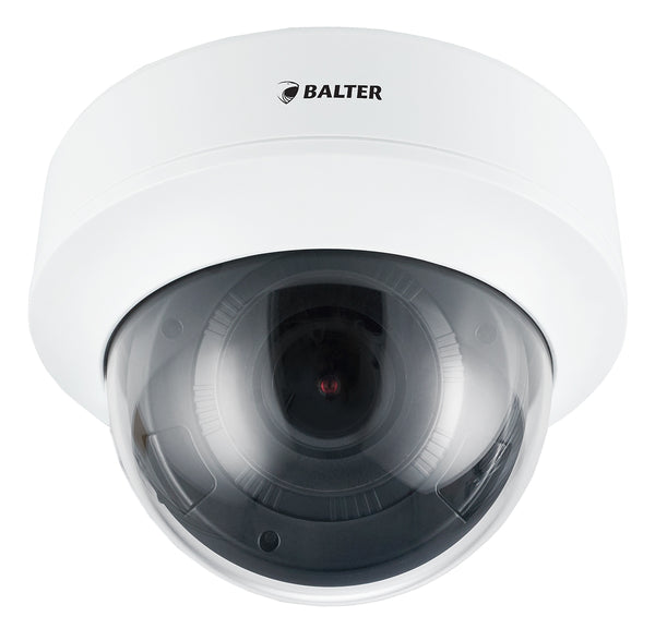BALTER 5.0MP EXIR Analog HD Dome-Kamera, 2.8-12mm Motorzoom, Nachtsicht 30m, Smart-IR, WDR 120dB, Privatzonen, TVI / AHD / CV