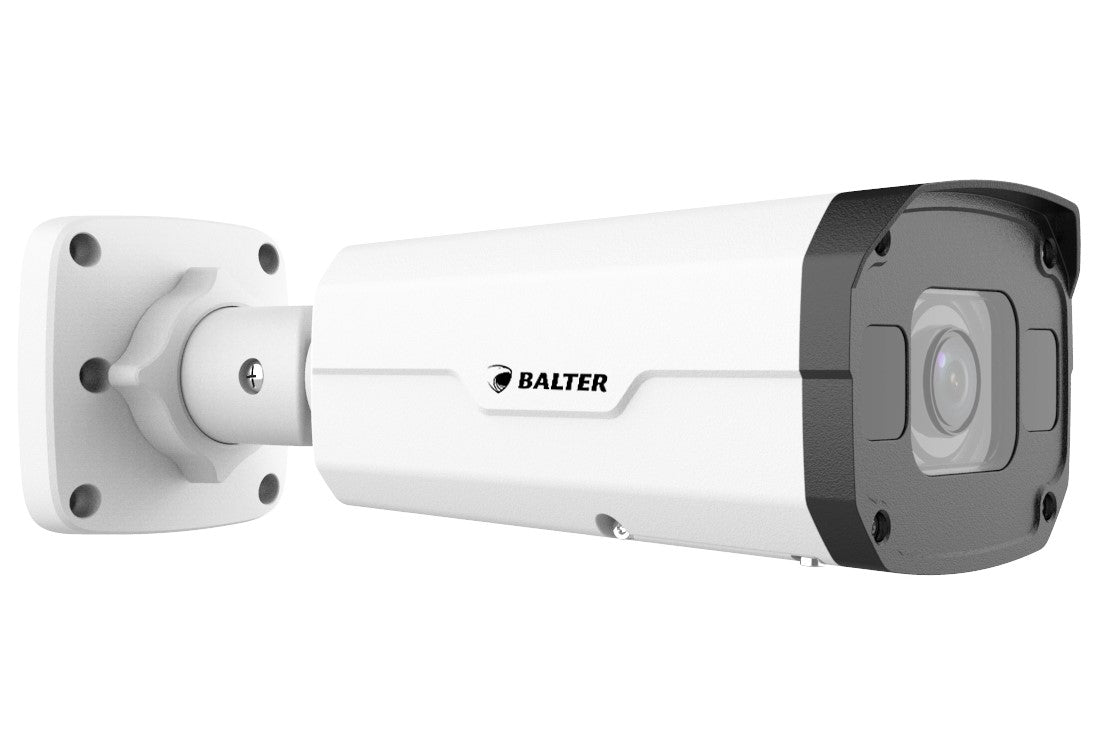 BALTER X ECO IP Außenkamera mit 4.0MP, 2.7-13.5mm Motorzoom, AutoFocus, Nachtsicht 50m, WDR 120dB, ROI, Alarm IO, Audio IO, P