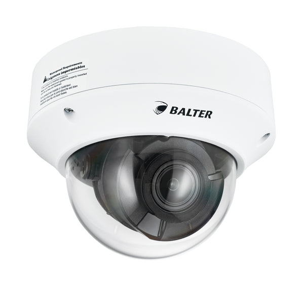 BALTER X PRO NightHawk Vandalensichere IP Dome-Kamera mit 8.0MP, 2.8-12mm Motorzoom, AutoFocus, Nachtsicht 40m, Ultra Low Lig