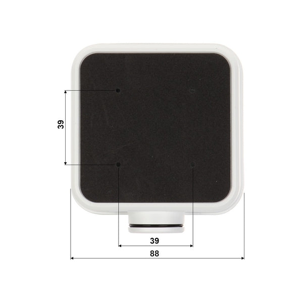 BALTER X Kleine Anschlussdose / Mini Junction Box für Außenkameras mit Fixbrennweite und rechteckiger Wandhalterung, 93 x 93 