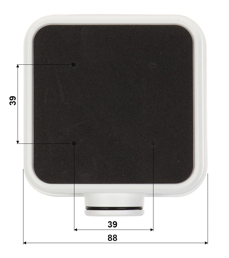 BALTER X Kleine Anschlussdose / Mini Junction Box für Außenkameras mit Fixbrennweite und rechteckiger Wandhalterung, 93 x 93 