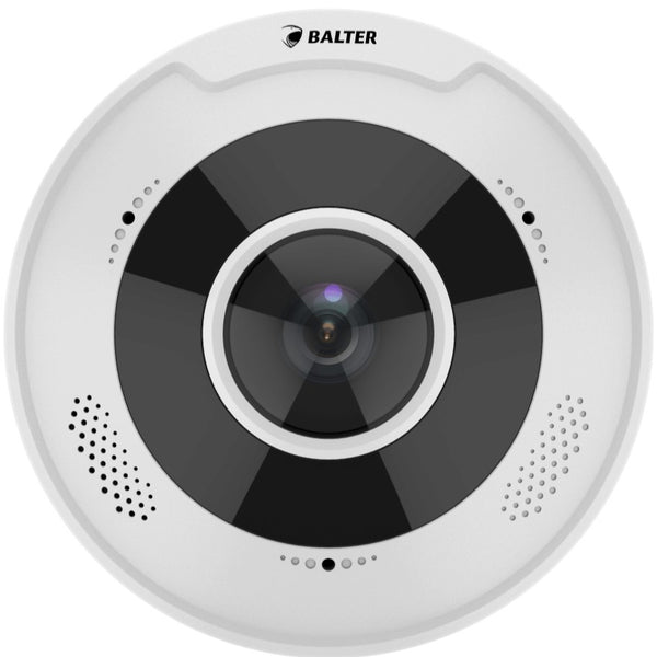 BALTER X ECO IP Fisheye Kamera mit 12.0MP, 360° Panorama Kamerawinkel, 4000x3000p, Nachtsicht 10m, WDR 120dB, Ultra H.265, Mi