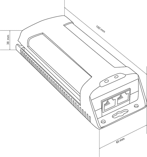 Gigabit PoE Plus Injector, 60 Watt Leistung, 10/100/1000Mbps, Überspannungsschutz – POE-116GE