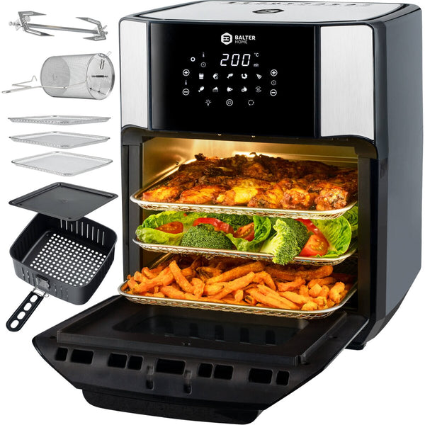 Balter Heißluftfritteuse HL-1200 (12 Liter, 10 Programme, Edelstahl, LCD, 2000 W)